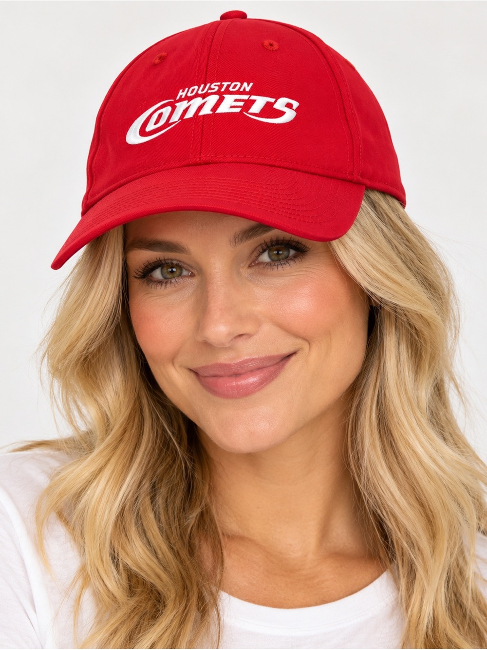 Houston Comets WNBA Red Dad Hat Cap - Retro Discontinued Team One Size